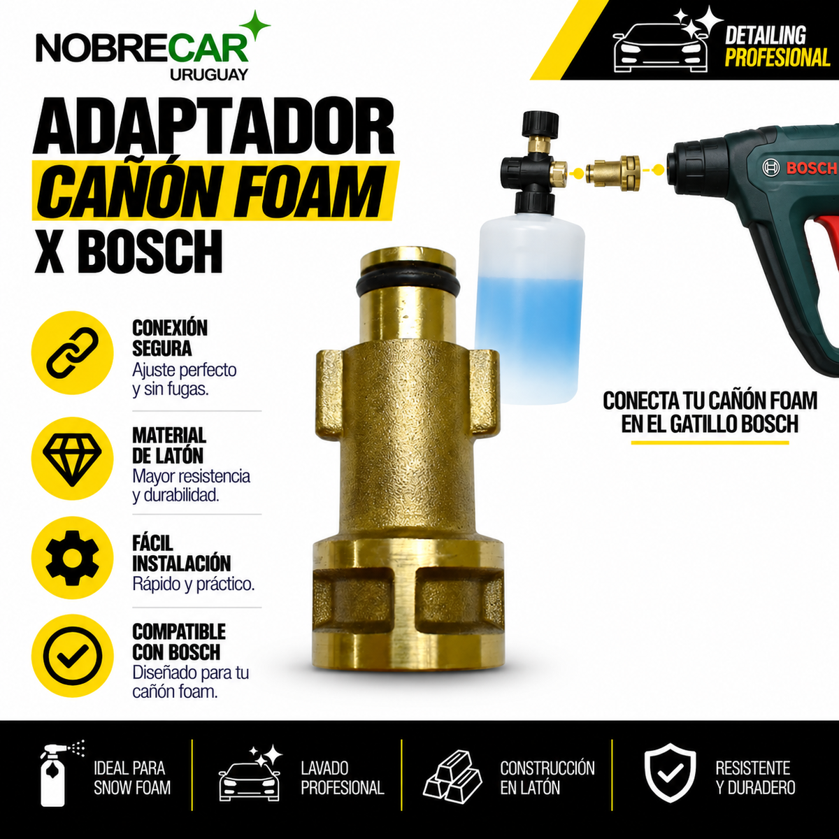 ADAPTADOR DE CAÑÓN FOAM X BOSCH