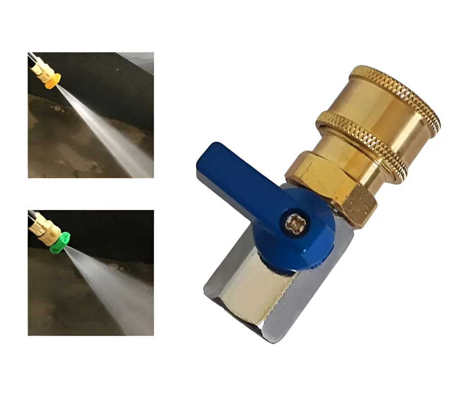 KIT ACOPLE RAPIDO CON LLAVE DE PASO PARA HIDROLAVADORA