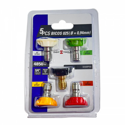 JUEGO 5 BOQUILLAS 025 (DÍA. 0,94 MM)