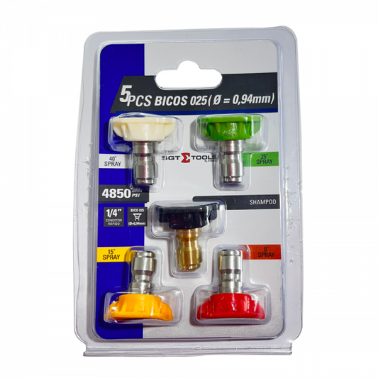 JUEGO 5 BOQUILLAS 025 (DÍA. 0,94 MM)