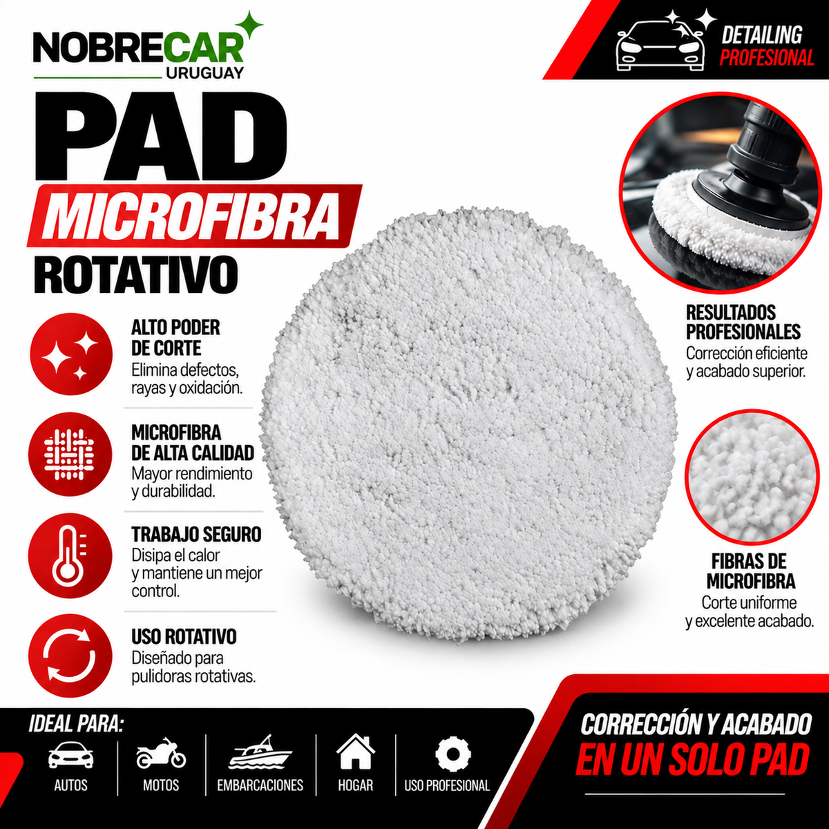 BOINA MICROFIBRA ROTATIVA