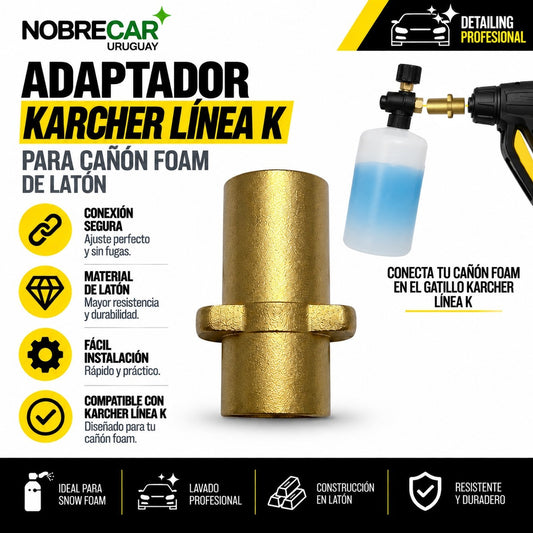 ADAPTADOR CAÑON FOAM KARCHER LÍNEA K DE LATÓN