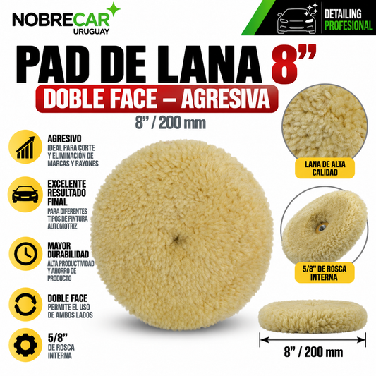 PAD DE LANA 8’’ DOBLE FACE – AGRESIVA