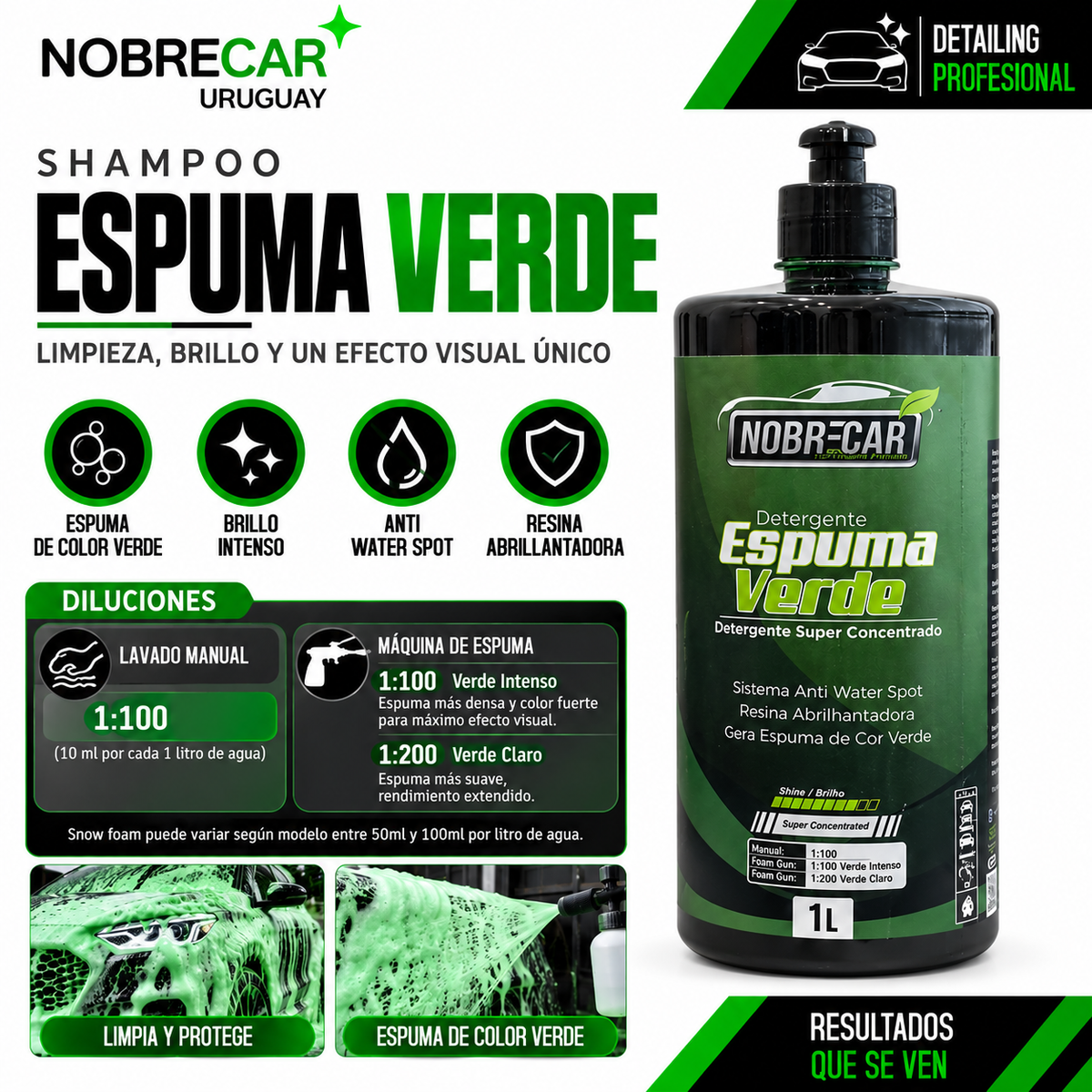 Shampoo Espuma Verde – NobreCar