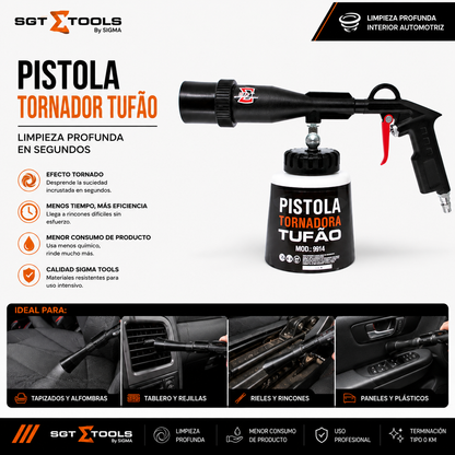 Pistola Tornador Tufão Sigma Tools | Limpieza Profunda Automotriz
