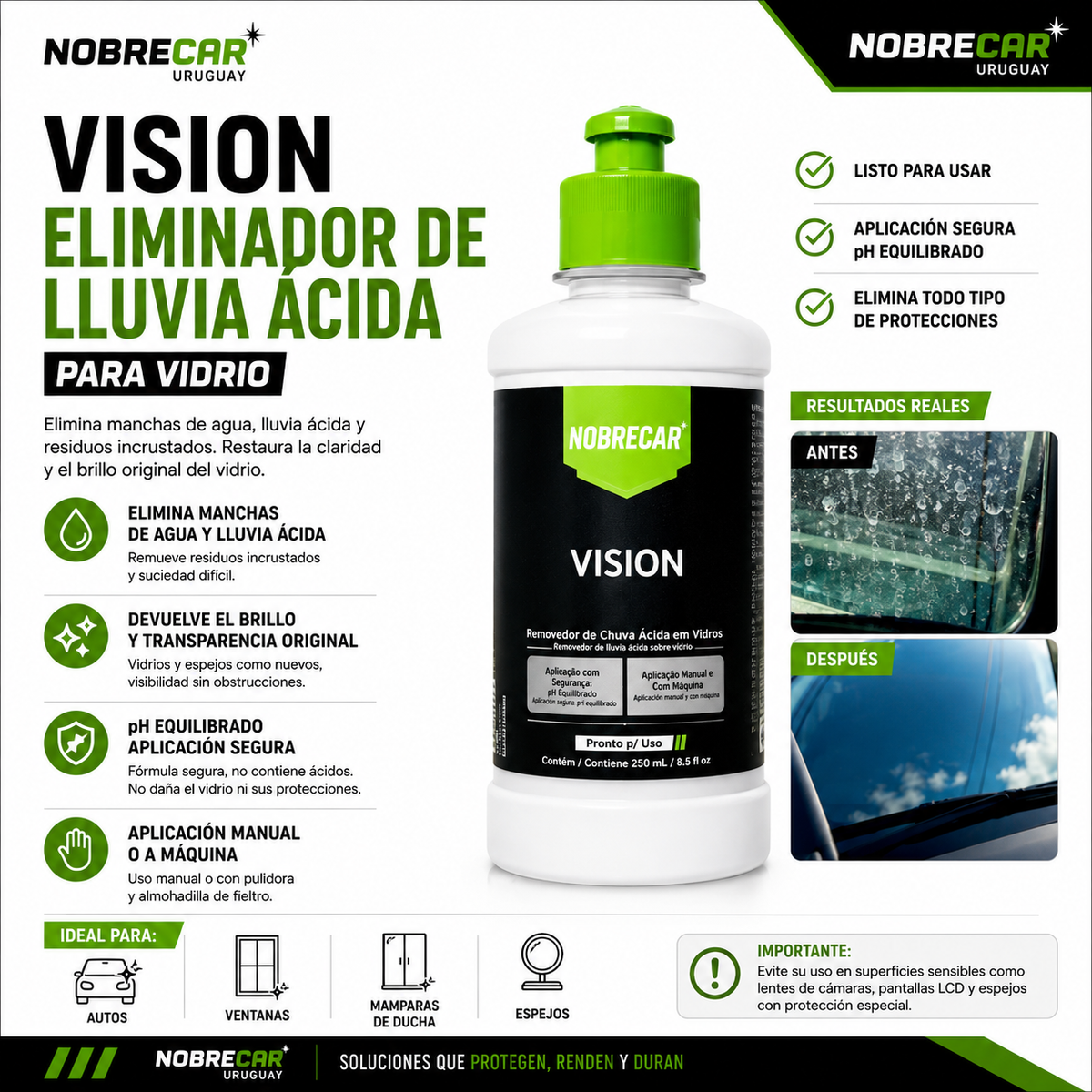 Vision 250ml – Eliminador de Lluvia Ácida