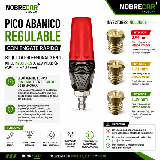 PICO ABANICO REGULABLE CON ACOPLE RAPIDO