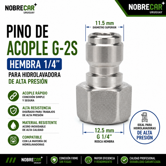 PINO ACOPLE G-2 S HEMBRA 1/4 LAVADORA DE ALTA PRESIÓN