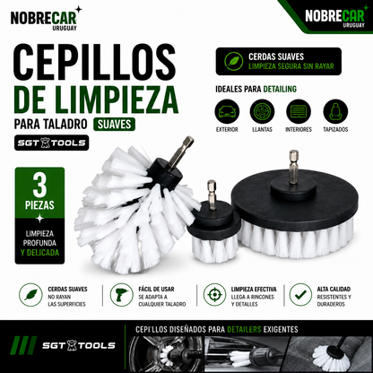 Cepillos de Limpieza para Taladro Cerdas Suave - SGT