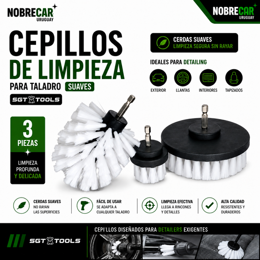 Cepillos de Limpieza para Taladro Cerdas Suave - SGT
