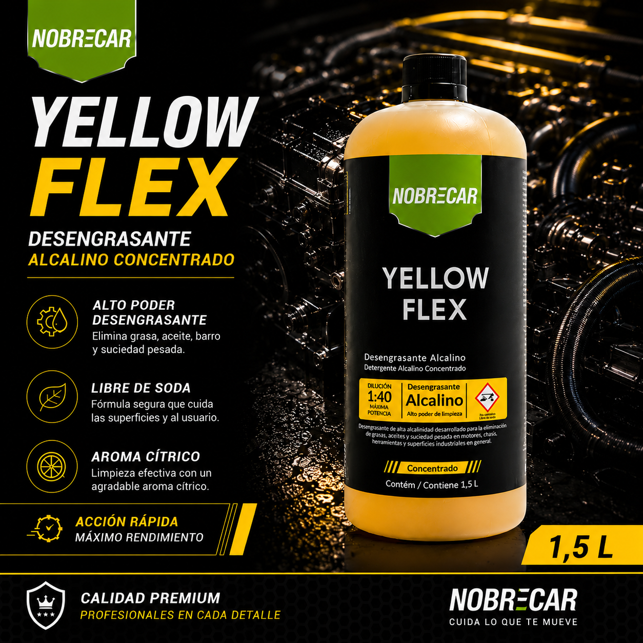 Yellow Flex | Desengrasante Alcalino Concentrado