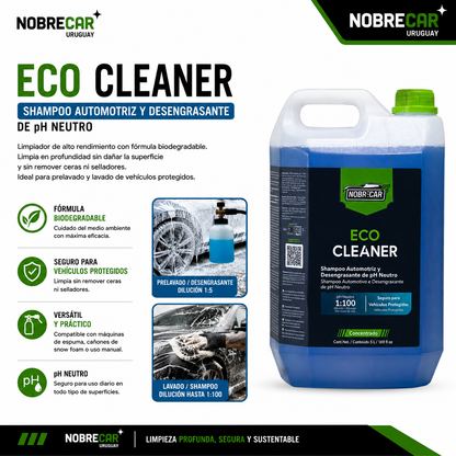 Eco Cleaner 5L | Shampoo Automotriz y Desengrasante pH Neutro