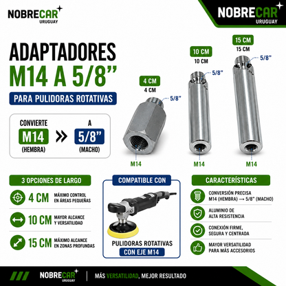 Adaptador M14 a 5/8" para Pulidora Rotativa