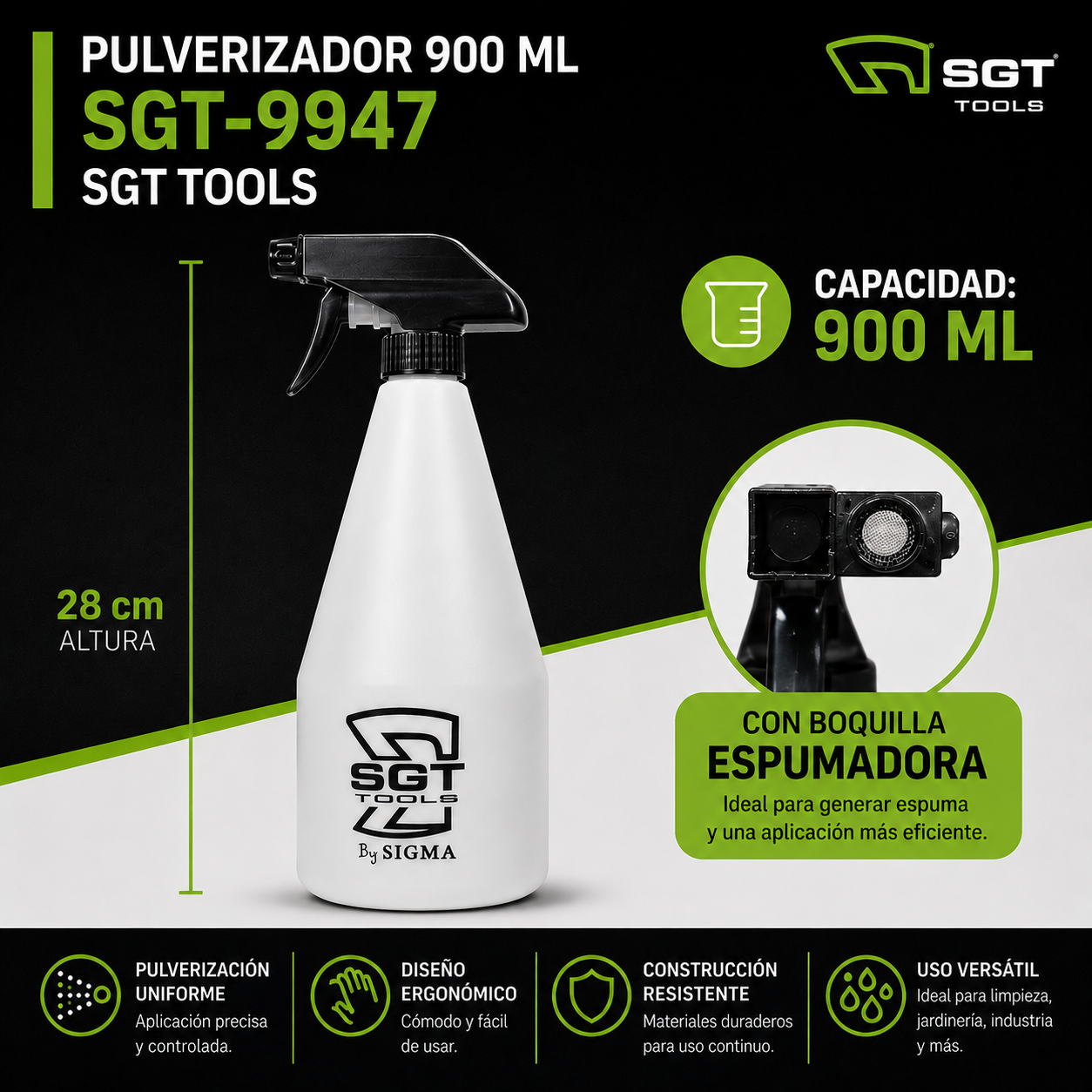 Pulverizador Multiuso 900ml Sgt-9947 - Sgt Tools