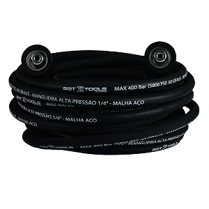 MANGUERA MALLA DE ACERO M22/14 y 15mm X M22/14 y 15mm PARA LAVADORA DE ALTA PRESION 12M