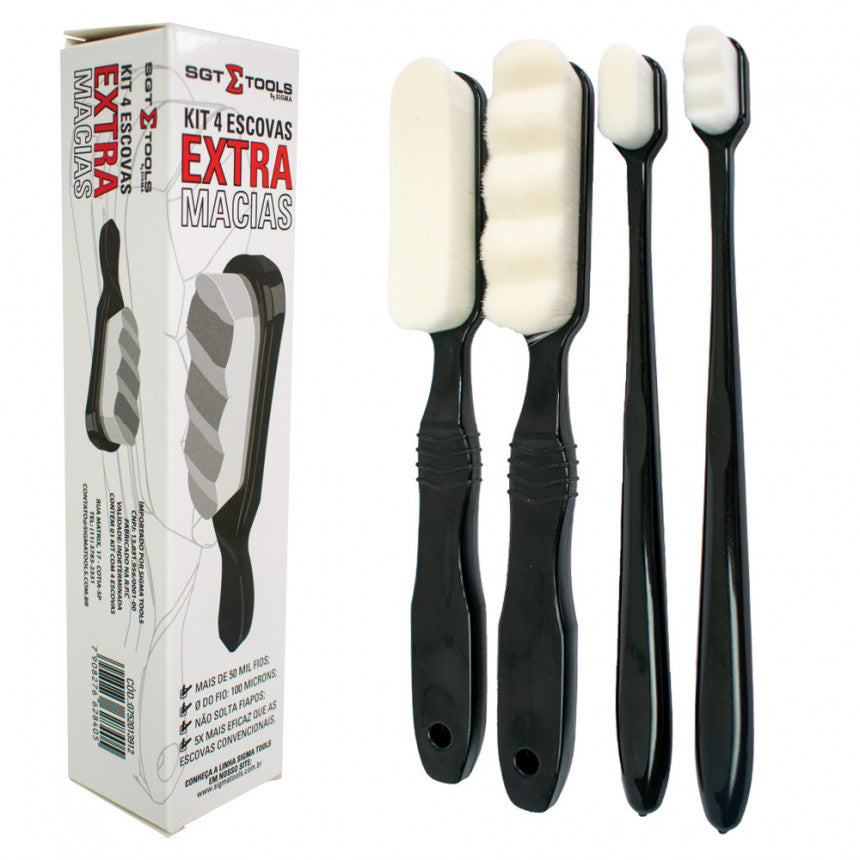 Kit 4 Cepillos Extra Suaves Sigma Tools